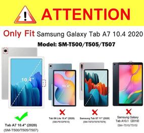 img 3 attached to 📱 Защитный чехол Samsung Galaxy Tab A7 10.4 (2020) - ударопрочный защитный чехол для планшета с подставкой и плечевым ремнем для детей - Розовый, подходит для SM-T500/T505/T507.