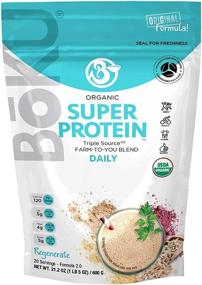 img 4 attached to BōKU Organic Super Protein: Vegan Protein Powder 21.2 oz - All Essential Amino Acids, Gluten-Free, USDA Certified - 20 Servings