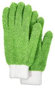 img 3 attached to Efficient TidyUps 4 Pack Microfiber Dusting Gloves & Glass Cleaning Mitts for Streak-Free Home Cleaning (Green)