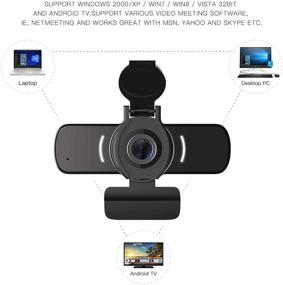 img 1 attached to LarmTek 1080P Webcam with Mic & Privacy Cover: Ideal for Mac OS & Windows, Live Streaming, Gaming, Video Conferencing