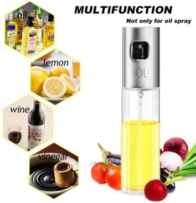 img 2 attached to 🌿 Versatile Olive Oil Sprayer for Cooking, Salad, BBQ, Baking, Roasting, Grilling - Kitchen Oil Spray Bottle and Mister