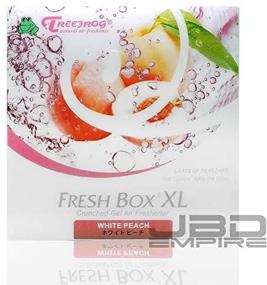 img 4 attached to JBD Empire Treefrog Xtreme Fresh Box XL Air Freshener Scent Extra Large 400G - Black Squash/Blue Squash/Green Squash/White Peach/New Car (White Peach)