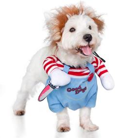 img 3 attached to 🎃 Hilarious and Spooky Halloween Costumes for Small, Medium, and Large Dogs featuring Deadly Doll Theme