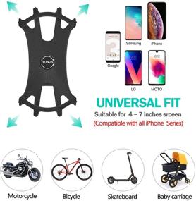 img 3 attached to XIANGAN 360° Rotating Detachable Silicone Phone Mount Holder for Bicycle and Motorcycle - Compatible with iPhone 12/11/X/8/7/6 Series, Android Phones - Bike Accessories for Dirt Biking