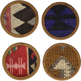 img 1 attached to Kilim Coasters Set Of 4