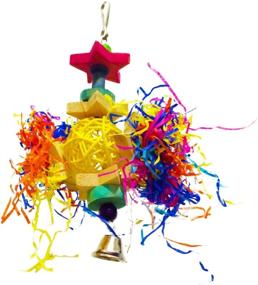 img 3 attached to 🦜 Vibrant SunGrow Parakeet Toy: Engaging Rattan, Wood and Shredded Paper Playtoy for Small & Medium Parrots, Cockatiels, Lovebirds & Finches