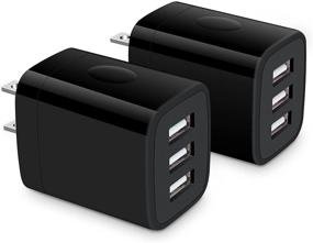 img 4 attached to 🔌 Hootek USB настенное зарядное устройство: 2-Pack 3-Port быстрое зарядное устройство для iPhone 13/12/11 Pro Max, Samsung Galaxy S21/S20, iPad – Адаптер питания 3.1A