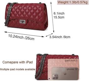 img 2 attached to 👜 Stylish Leather Quilted Crossbody Shoulder Handbags & Wallets for Women