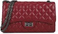 👜 stylish leather quilted crossbody shoulder handbags & wallets for women logo