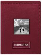 pioneer photo albums: trendy raspberry faux suede album for 4x6-inch prints logo