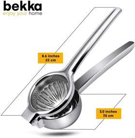 img 3 attached to BEKKA Premium Citrus Squeezer: Stainless Steel Manual Juicer for High-Quality Lemon, Lime, and Small Oranges