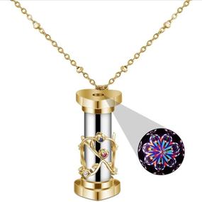 img 4 attached to Stunning Kaleidoscope Necklace: A Fashionable Mini Colorful Pendant for Girls, Women, and Sisters - Perfect Jewelry Gift for Daughters, Moms, and Girlfriends