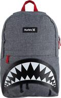 hurley boys backpack black shark logo