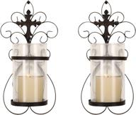 enhance your walls with framearmy cast iron vertical wall hanging accents candle holder sconce (set of 2) (sd005) логотип