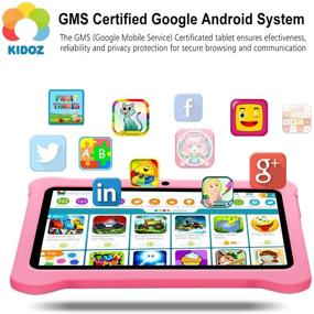 img 2 attached to 👧 Kid's Tablet Android 10.0, 7 inch with 3GB RAM + 32GB ROM/128GB Expandable, Quad Core 5.0MP WiFi Camera, Parental Control, Kid-Proof, Pre-Loaded Education Apps, Tablet for Kids with Anti-Drop Case (Pink)