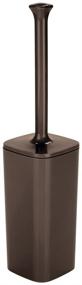 img 4 attached to 🧻 mDesign Modern Square Plastic Toilet Bowl Brush and Holder - Compact Free-Standing Design, Sturdy and Deep Cleaning - Chocolate Brown