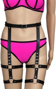 img 4 attached to Alisikee Leather Harness Adjustable Garter Women's Accessories for Belts