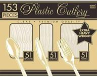 amscan 885367529704 premium plastic cutlery logo