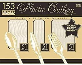 img 2 attached to Amscan 885367529704 Premium Plastic Cutlery