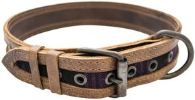 img 4 attached to Handmade Rustic Mayan Dog Collar by Hide & Drink - Tropical Purple