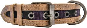 img 2 attached to Handmade Rustic Mayan Dog Collar by Hide & Drink - Tropical Purple