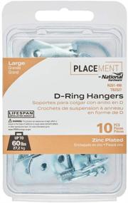 img 3 attached to 🖼️ National Hardware N261-490 10-Pack D-Ring Picture Hangers - Zinc Plated, Supports up to 60lbs with included screws