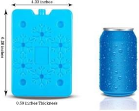 img 1 attached to 🥶 BPA Free Reusable Ice Packs for Lunch Box and Cooler - BLUE ELE BE01, Set of 4 - Slim, Lightweight Design, Long Lasting - Fun & Colorful!