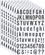 комплект из 8 самоклеящихся виниловых букв с цифрами из 8 листов логотип