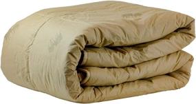 img 2 attached to 🛌 Premium King-size Winter Comforter: HealthyLine Camel Wool Filled, Extra Weight - 450 GSM, 100% Down-Proof Cotton 233TC