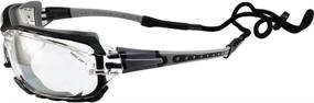 img 1 attached to 🕶️ Birdz Eyewear Gasket Safety Padded Motorcycle Sport Sunglasses in Grey, featuring Clear Lens