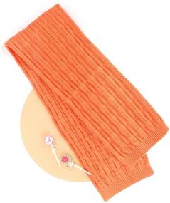 img 3 attached to 🧣 Теплые вязаные шарфы для девочек-малышек: Стильные зимние аксессуары