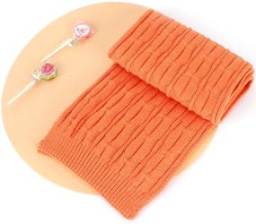 img 2 attached to 🧣 Теплые вязаные шарфы для девочек-малышек: Стильные зимние аксессуары