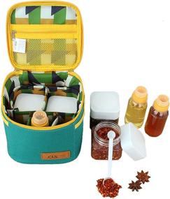 img 3 attached to 🏕️ Ultimate Outdoors Camping Spice-Jars Organizer Set with Portable Containers and Storage Bag