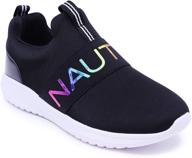 nautica kids youth athletic fashion sneaker running shoe - slip on - boy / girl, little kid / big kid logo