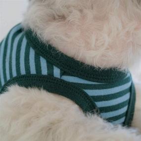 img 1 attached to 👕 DAN Comfort Cotton Shirt for Dogs - Breathable Puppy Clothes - Striped Dog Shirt with 95% Cotton and 5% Spandex - Comfortable Pet T-Shirt - Soft Dog Shirt for Small, Medium, and Large Dogs - Striped Pet Tee - Stylish Striped Vest for Pets