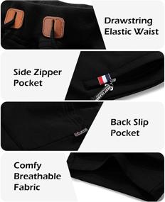 img 2 attached to 💪 Magritta Workout Drawstring Elastic Pockets Men's Active Clothing: A Must-Have for Fitness Enthusiasts