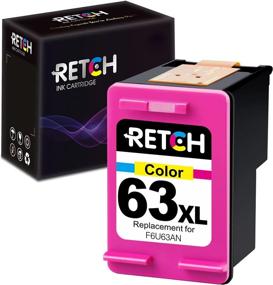 img 4 attached to 🖨️ RETCH Re-manufactured Ink Cartridge: HP 63XL 63 XL Replacement for Envy, Officejet, DeskJet (1 Tri-Color)