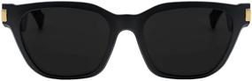 img 3 attached to Поляризованные солнцезащитные очки с Bluetooth-аудио - Flows: открытые динамики, увеличенное время работы от батареи, защита от УФ-излучения типа UVA и UVB, умные очки для мужчин и женщин - стиль Bruno (матово-черный)