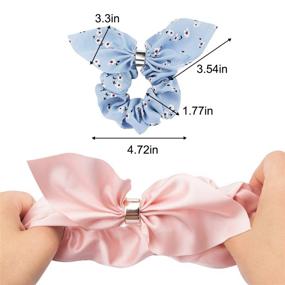 img 3 attached to 🌸 Jaciya 18 Pack Chiffon Flower Hair Scrunchies, Cute Elastic Hair Bands for Women, Hair Ties Ropes, Hair Accessories Scrunchie Set