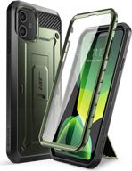 🦄 supcase unicorn beetle pro series case for iphone 11 (6.1 inch, 2019) - green, rugged full-body holster case with built-in screen protector logo