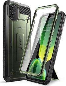 img 4 attached to 🦄 SupCase Unicorn Beetle Pro Series Case for iPhone 11 (6.1 Inch, 2019) - Green, Rugged Full-Body Holster Case with Built-in Screen Protector