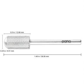 img 3 attached to 🔧 USA Pana 3/32" Safety Nail Carbide - Smooth Round Top Large Barrel Head for Electric Dremel Drill Machine - Grit Sizes: Explore Medium (M) SILVER and More!