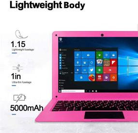 img 2 attached to 💻 HSW 10.1 inch Windows 10 Ultra Thin Laptop PC - Quad Core, 2GB RAM, 32GB Storage, USB 3.0, WiFi, HDMI, BT – Ideal for On-the-Go Computing!