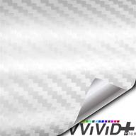 premium carbon fiber vinyl wrap film - vvivid+ (white, 1ft x 5ft) logo