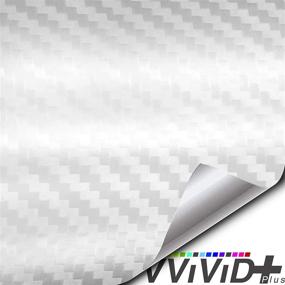 img 2 attached to Premium Carbon Fiber Vinyl Wrap Film - VViViD+ (White, 1ft x 5ft)