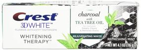 img 1 attached to 🪥 Crest Charcoal 3D White Toothpaste with Tea Tree Oil - Whitening Therapy, Refreshing Mint Flavor - 4.1 Oz, 6.148 Lb