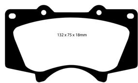 img 1 attached to 🚗 EBC Brakes DP61657 6000 Series Greenstuff Brake Pad for Trucks and SUVs