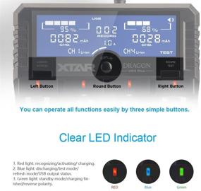 img 1 attached to 🔌 XTAR DRAGON VP4 Plus Smart Charger - LCD Display Speedy Universal Battery Charger with Probes & Car Charger – Rechargeable Batteries Ni-MH Ni-Cd A AA AAA SC, Li-ion 18650 26650 26500 22650 18490 17670 Compatible