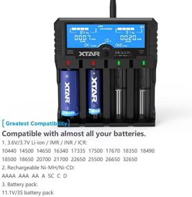 img 4 attached to 🔌 XTAR DRAGON VP4 Plus Smart Charger - LCD Display Speedy Universal Battery Charger with Probes & Car Charger – Rechargeable Batteries Ni-MH Ni-Cd A AA AAA SC, Li-ion 18650 26650 26500 22650 18490 17670 Compatible