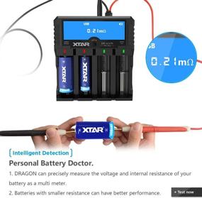 img 3 attached to 🔌 XTAR DRAGON VP4 Plus Smart Charger - LCD Display Speedy Universal Battery Charger with Probes & Car Charger – Rechargeable Batteries Ni-MH Ni-Cd A AA AAA SC, Li-ion 18650 26650 26500 22650 18490 17670 Compatible